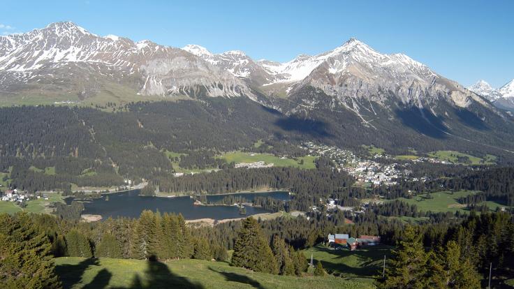 Graubünden Bike 90, Blick auf Lenzerheide